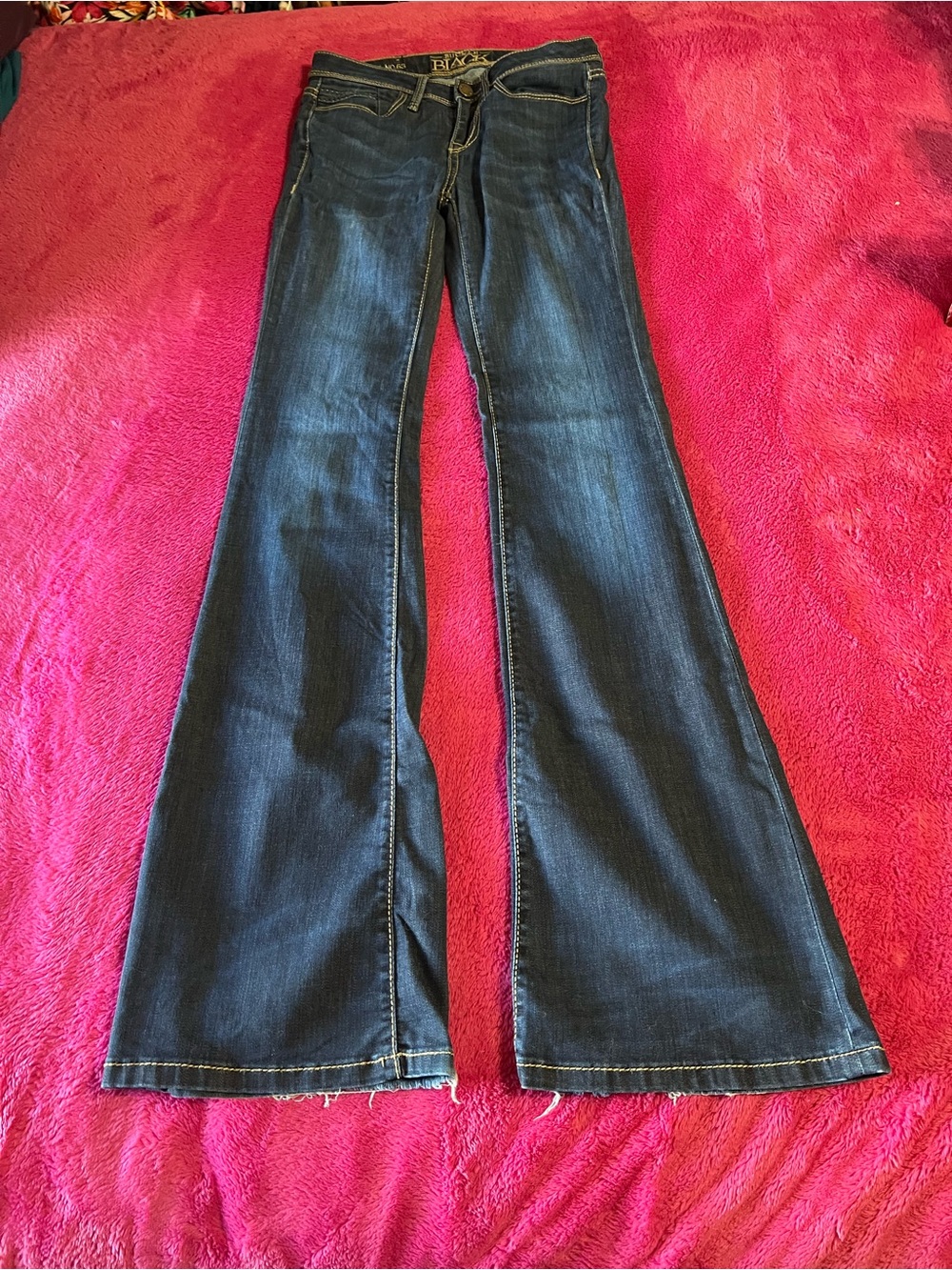 Buckle Dark Blue Flare Jeans